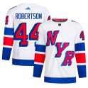 Adidas New York Rangers Men's Matthew Robertson Authentic White 2024 Stadium Series Primegreen NHL Jersey