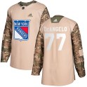 Adidas New York Rangers Youth Tony DeAngelo Authentic Camo Veterans Day Practice NHL Jersey