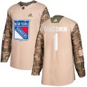 Adidas New York Rangers Youth Eddie Giacomin Authentic Camo Veterans Day Practice NHL Jersey