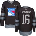 New York Rangers Men's Pat Lafontaine Authentic Black 1917-2017 100th Anniversary NHL Jersey