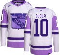 Adidas New York Rangers Men's Ron Duguay Authentic Hockey Fights Cancer NHL Jersey