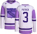 Adidas New York Rangers Men's James Patrick Authentic Hockey Fights Cancer NHL Jersey