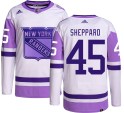 Adidas New York Rangers Men's James Sheppard Authentic Hockey Fights Cancer NHL Jersey