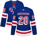 Adidas New York Rangers Women's Lias Andersson Authentic Royal Blue Home NHL Jersey