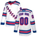 Adidas New York Rangers Youth Custom Authentic White Custom NHL Jersey