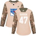 Adidas New York Rangers Women's Morgan Barron Authentic Camo Veterans Day Practice NHL Jersey