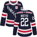 Adidas New York Rangers Women's Anthony Bitetto Authentic Navy Blue 2018 Winter Classic Home NHL Jersey