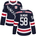 Adidas New York Rangers Women's John Gilmour Authentic Navy Blue 2018 Winter Classic Home NHL Jersey