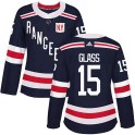 Adidas New York Rangers Women's Tanner Glass Authentic Navy Blue 2018 Winter Classic Home NHL Jersey