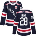 Adidas New York Rangers Women's Dryden Hunt Authentic Navy Blue 2018 Winter Classic Home NHL Jersey