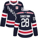 Adidas New York Rangers Women's Tomas Sandstrom Authentic Navy Blue 2018 Winter Classic Home NHL Jersey