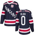Adidas New York Rangers Youth Anton Blidh Authentic Navy Blue 2018 Winter Classic Home NHL Jersey