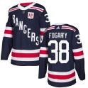 Adidas New York Rangers Youth Steven Fogarty Authentic Navy Blue 2018 Winter Classic Home NHL Jersey