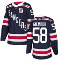 Adidas New York Rangers Youth John Gilmour Authentic Navy Blue 2018 Winter Classic Home NHL Jersey
