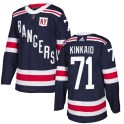 Adidas New York Rangers Youth Keith Kinkaid Authentic Navy Blue 2018 Winter Classic Home NHL Jersey