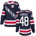 Adidas New York Rangers Youth Brendan Lemieux Authentic Navy Blue 2018 Winter Classic Home NHL Jersey