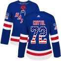 Adidas New York Rangers Women's Filip Chytil Authentic Royal Blue USA Flag Fashion NHL Jersey