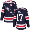 Adidas New York Rangers Youth Jesper Fast Authentic Navy Blue 2018 Winter Classic NHL Jersey