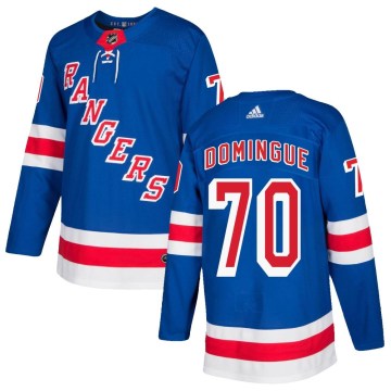 Adidas New York Rangers Men's Louis Domingue Authentic Royal Blue Home NHL Jersey
