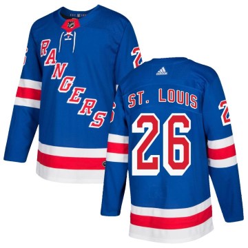 Adidas New York Rangers Men's Martin St. Louis Authentic Royal Blue Home NHL Jersey