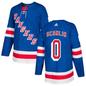 Adidas New York Rangers Men's Brandon Scanlin Authentic Royal Blue Home NHL Jersey