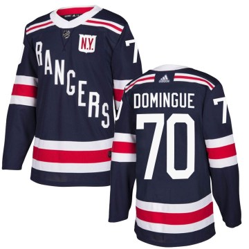 Adidas New York Rangers Men's Louis Domingue Authentic Navy Blue 2018 Winter Classic Home NHL Jersey