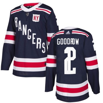Adidas New York Rangers Men's Barclay Goodrow Authentic Navy Blue 2018 Winter Classic Home NHL Jersey