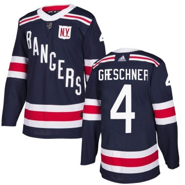 Adidas New York Rangers Men's Ron Greschner Authentic Navy Blue 2018 Winter Classic Home NHL Jersey