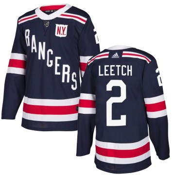 Adidas New York Rangers Men's Brian Leetch Authentic Navy Blue 2018 Winter Classic Home NHL Jersey