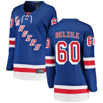 Fanatics Branded New York Rangers Women's Alex Belzile Breakaway Blue Home NHL Jersey
