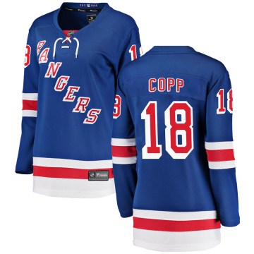 Fanatics Branded New York Rangers Women's Andrew Copp Breakaway Blue Home NHL Jersey