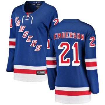 Fanatics Branded New York Rangers Women's Ty Emberson Breakaway Blue Home NHL Jersey