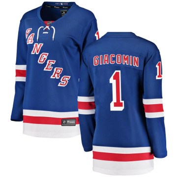 Fanatics Branded New York Rangers Women's Eddie Giacomin Breakaway Blue Home NHL Jersey