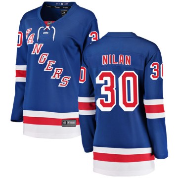Fanatics Branded New York Rangers Women's Chris Nilan Breakaway Blue Home NHL Jersey