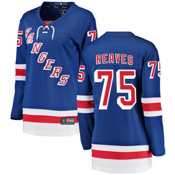 Fanatics Branded New York Rangers Women's Ryan Reaves Breakaway Blue Home NHL Jersey