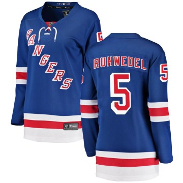 Fanatics Branded New York Rangers Women's Chad Ruhwedel Breakaway Blue Home NHL Jersey