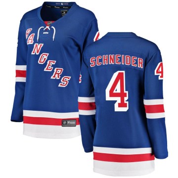 Fanatics Branded New York Rangers Women's Braden Schneider Breakaway Blue Home NHL Jersey