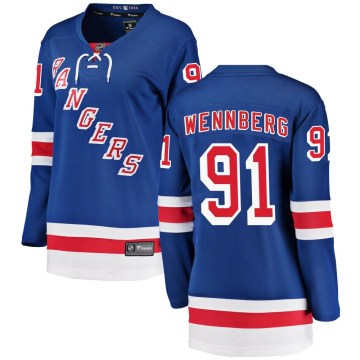 Fanatics Branded New York Rangers Women's Alex Wennberg Breakaway Blue Home NHL Jersey