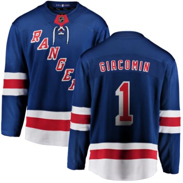 Fanatics Branded New York Rangers Men's Eddie Giacomin Breakaway Blue Home NHL Jersey