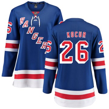 Fanatics Branded New York Rangers Women's Joe Kocur Breakaway Blue Home NHL Jersey