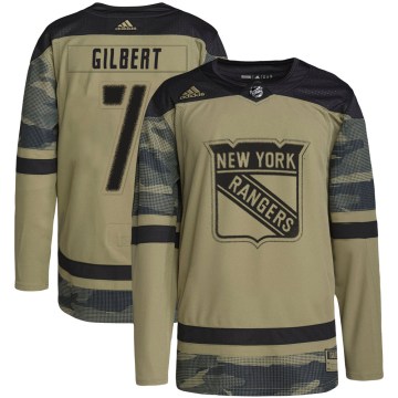 Adidas New York Rangers Youth Rod Gilbert Authentic Camo Military Appreciation Practice NHL Jersey