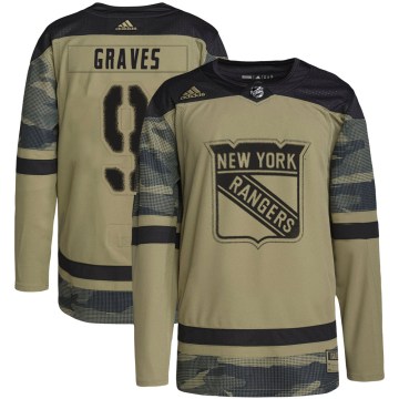 Adidas New York Rangers Youth Adam Graves Authentic Camo Military Appreciation Practice NHL Jersey
