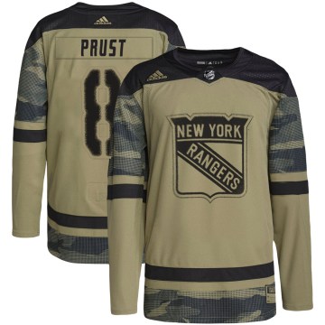 Adidas New York Rangers Youth Brandon Prust Authentic Camo Military Appreciation Practice NHL Jersey