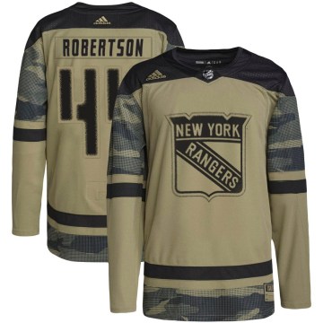 Adidas New York Rangers Youth Matthew Robertson Authentic Camo Military Appreciation Practice NHL Jersey