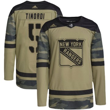 Adidas New York Rangers Youth Jarred Tinordi Authentic Camo Military Appreciation Practice NHL Jersey