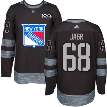 New York Rangers Youth Jaromir Jagr Authentic Black 1917-2017 100th Anniversary NHL Jersey