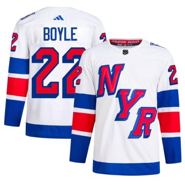 Adidas New York Rangers Men's Dan Boyle Authentic White 2024 Stadium Series Primegreen NHL Jersey