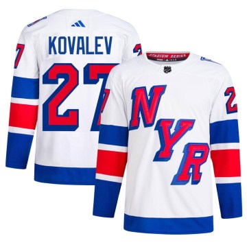 Adidas New York Rangers Men's Alex Kovalev Authentic White 2024 Stadium Series Primegreen NHL Jersey
