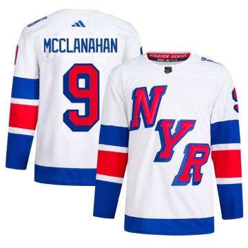 Adidas New York Rangers Men's Rob Mcclanahan Authentic White 2024 Stadium Series Primegreen NHL Jersey