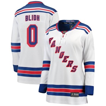 Fanatics Branded New York Rangers Women's Anton Blidh Breakaway White Away NHL Jersey